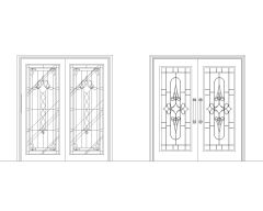 Free AutoCAD 2D Editable Drawings for Double Swing Doors- 10