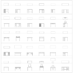 Tocadores CAD collection dwg