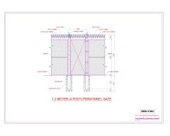 Free AutoCAD 2D Editable Drawings for Fence Design Dtails for installation- 3