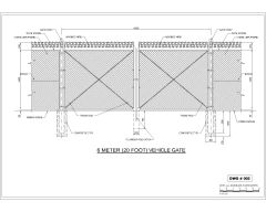 Free AutoCAD 2D Editable Drawings for Fence Installation for compound