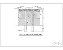 Free AutoCAD 2D Editable Drawings for Fence Installation for compound -3