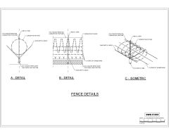 Free AutoCAD 2D Editable Drawings for Fence Installation for compound -4