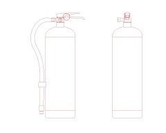 Free AutoCAD 2D Editable Drawings for Fire Extinguishers
