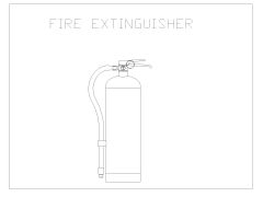 Free AutoCAD 2D Editable Drawings for Fire Extinguisher for Emergency Purpose_1 