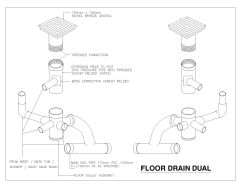 Free AutoCAD Plumbing drawing of Floor Drain Dual types