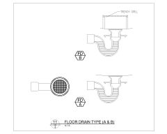 Free AutoCAD 2D Editable Drawings for Floor Drain Types