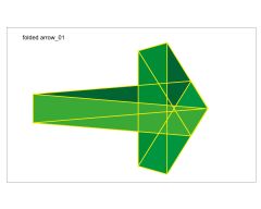 Free AutoCAD 2D Editable Drawings for folded arrow_01