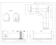 Free AutoCAD 2D Drawings for “Work Station Design with MDF Wooden & Polished-1