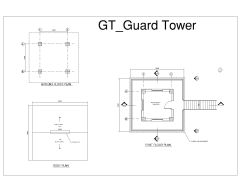 Free AutoCAD Drawing of Guard Tower Plans with Foundation
