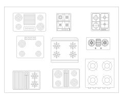Free AutoCAD 2D Editable Drawings for Kitchen Equipments for Cooking_ 4