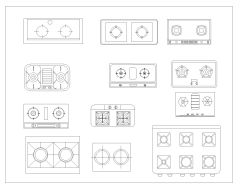 Free AutoCAD 2D Editable Drawings for Kitchen Equipments for Cooking_ 6