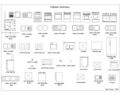 Free AutoCAD 2D Editable Drawings for Kitchen Technics
