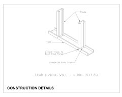 Free AutoCAD 2D Drawings for Load Bearing Wall Curtain Bridging -38