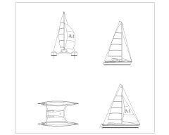 Free AutoCAD 2D Drawings for Luxurious Yachts for cruising, and entertainment-1
