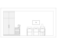 Free AutoCAD 2D Editable Drawings for Modern & Island Kitchen Internal Elevations_ 4