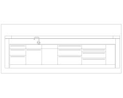 Free AutoCAD 2D Editable Drawings for Modern & Island Kitchen Internal Elevations_ 6