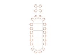 Free AutoCAD 2D Detailed Drawing for Meeting Room Chairs