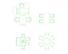 Free AutoCAD 2D Detailed Drawing for Meeting Room Chairs with Tables-12