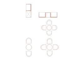 Free AutoCAD 2D Detailed Drawing for Meeting Room Chairs with Tables-14