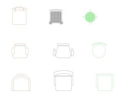 Free AutoCAD 2D Detailed Drawing for Meeting Room Chairs with Tables-23