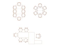Free AutoCAD 2D Detailed Drawing for Meeting Room Chairs with Tables-6