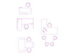 Free AutoCAD 2D Detailed Drawing for Meeting Room Chairs with Tables-8