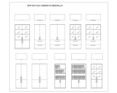 Free AutoCAD 2D Office File Cabinets Design_01