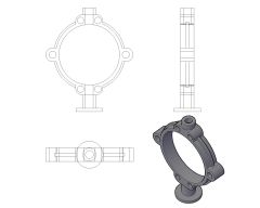 Pipe Coupling-Model Architectural Drawing. CAD block in DWG format free download.