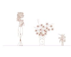 Free AutoCAD 2D Editable Drawings for Side Views of the Planters Elevations - 5