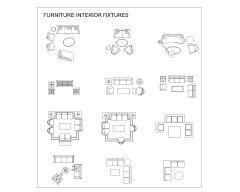 Free AutoCAD 2D Editable Drawings for Special Couch Set with Carpet flooring (2)