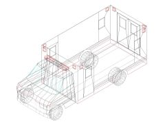 Free AutoCAD 3D Editable Model of Trucks & Wagon in 3D_ 5