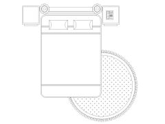 Free AutoCAD 2D Editable Drawings for US Bed Design Top View (Plan with accurate sizes)-12