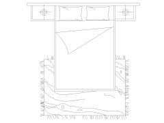Free AutoCAD 2D Editable Drawings for US Bed Design Top View (Plan with accurate sizes)-20