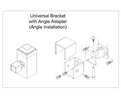 US universal Bracket with Angle Adapter Exploded View-1. Architectural Drawing CAD block in DWG format free download.