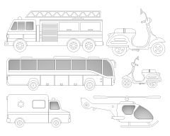 Vehicles Bundle-Model Architectural Drawing. CAD block in DWG format free download.