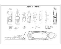 Free AutoCAD 2D Drawings for Watercraft Boats Small & Large Sizes
