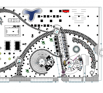 Holiday resort design CAD dwg