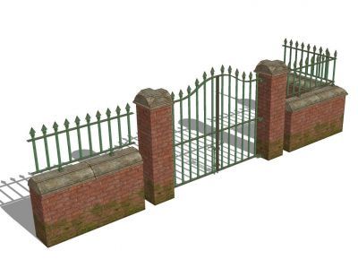 Wall & Railings sketchup model