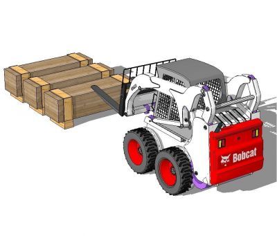Bobcat mini forklift sketchup model