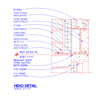 Door head detail 
