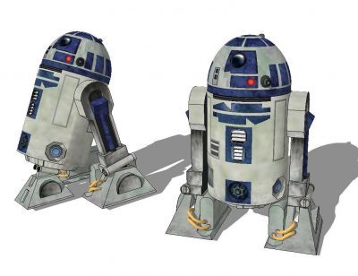 Starwars bloque de SketchUp R2D2