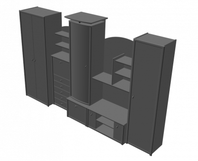 Zimmer Kleiderschrank 3ds max Block