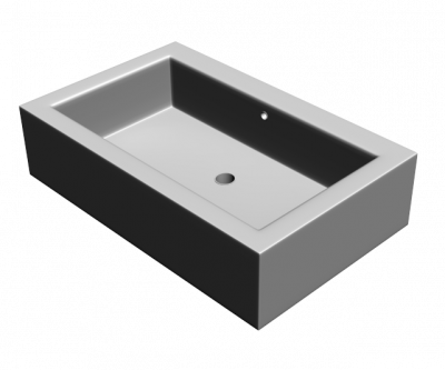 Rechteckigen Keramik-Becken 3ds max