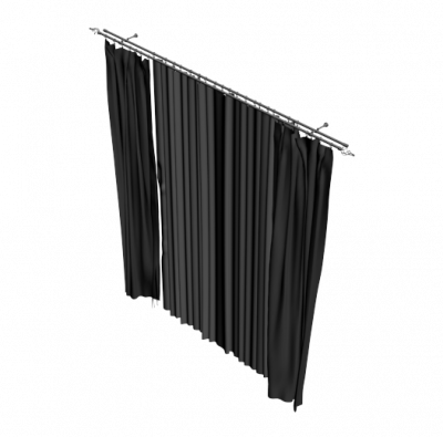 Vorhänge auf Schienen 3ds max-Modus
