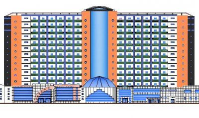 Architectural - Apartment Block Elevation 