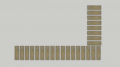 Perpendicular wooden path sketchup