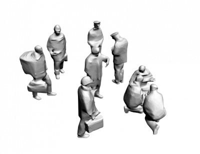 02 personas poli baja 3ds max modelo