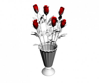 Florero con rosas modelo Max