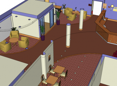 Hotel Interior design sketchup model 