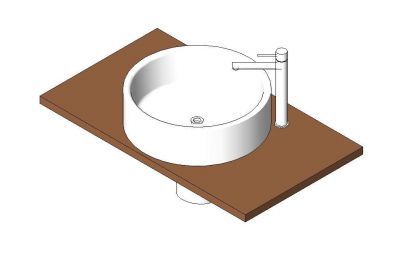Familia moderna del fregadero Unidad de Revit